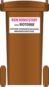 Aufkleber auf Biotonne 283