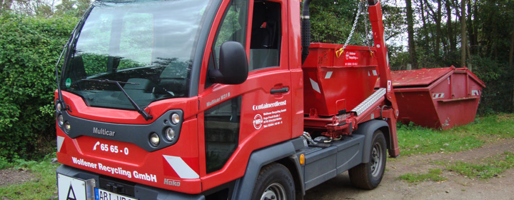 Containerlieferung durch die Wolfener Recycling GmbH