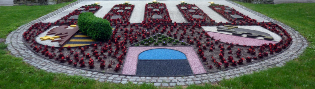 Zerbster Wappen gestaltet als Blumenbeet