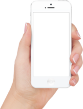 Eine Hand hält ein Smartphone