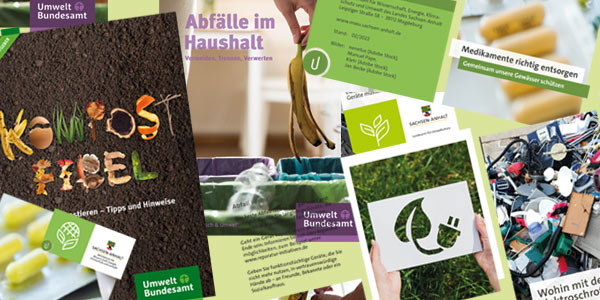 Bildcollage diverser Infomaterialien