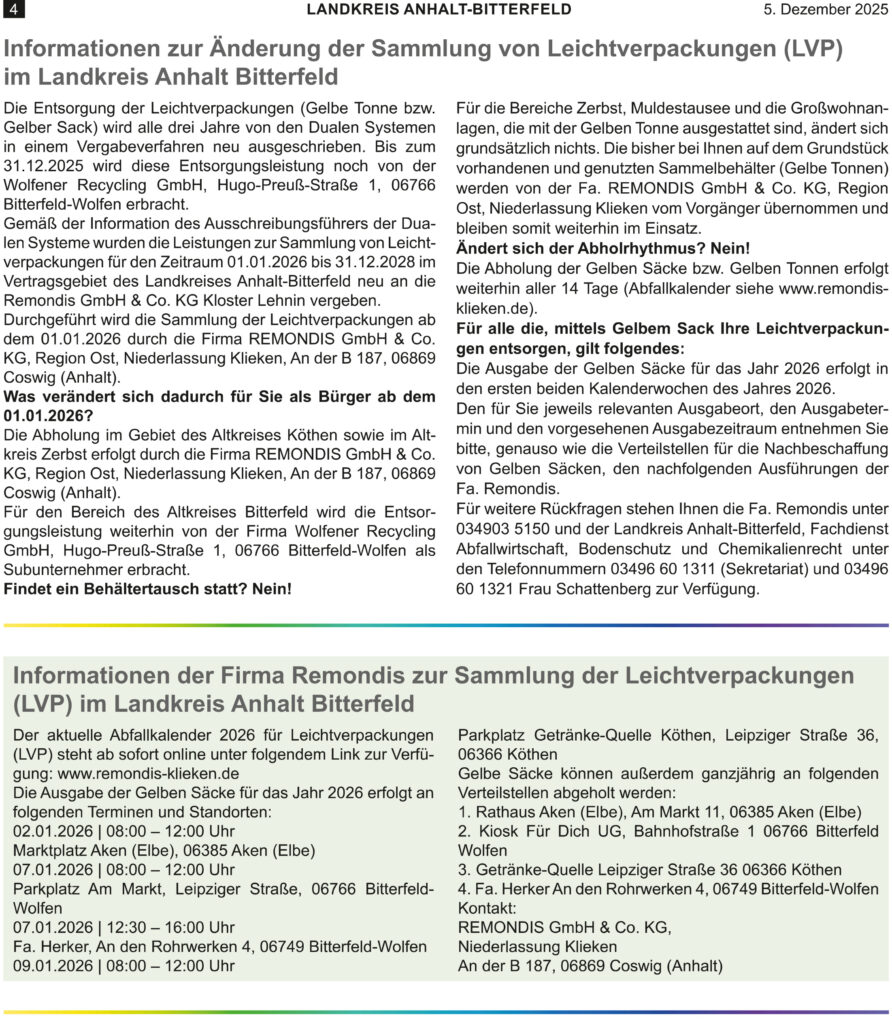 Veröffentlichung im Amtsblatt ABI vom 3.12.25